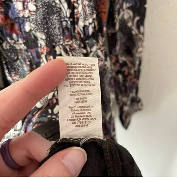 FREE People Stealing Fire Printed Mini Dress XS Boho Bohemian - Picture 8 of 10